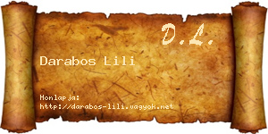 Darabos Lili névjegykártya